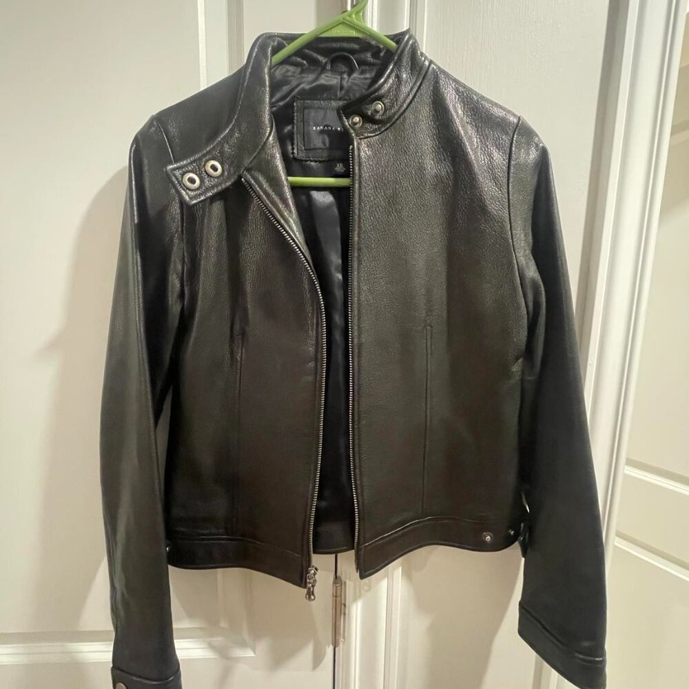 Banana Republic "vintage" leather women's biker jacket